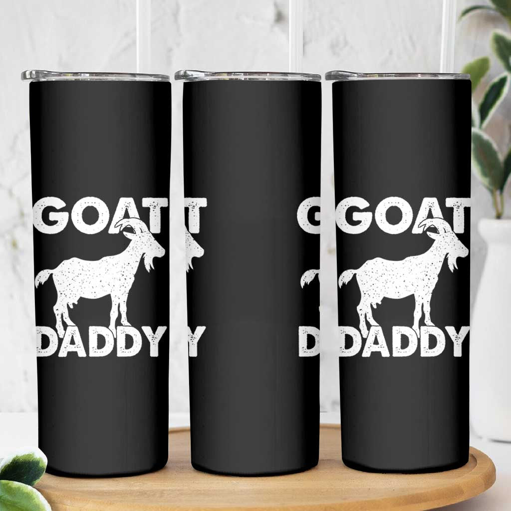 Goat Daddy Skinny Tumbler Funny Fathers Day Presents For Goat Dad