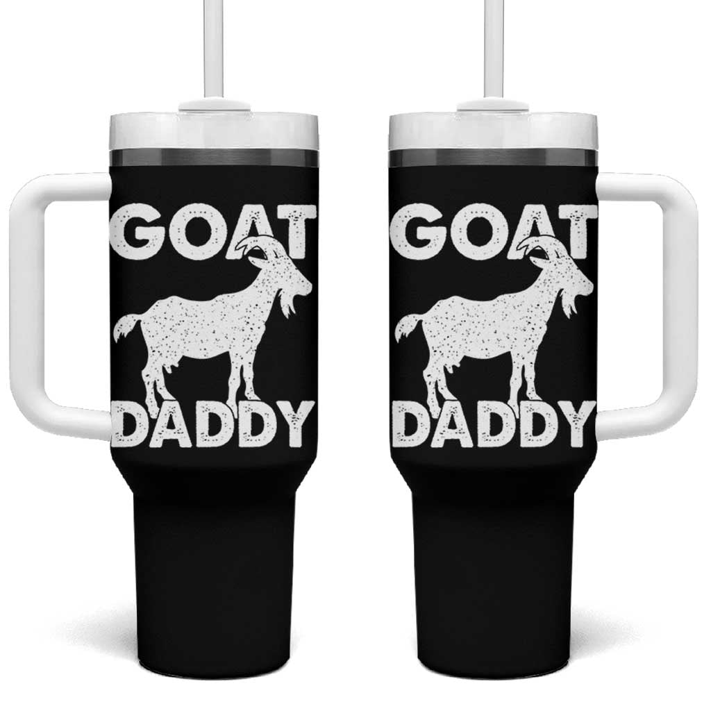 Goat Daddy Tumbler With Handle Funny Fathers Day Presents For Goat Dad