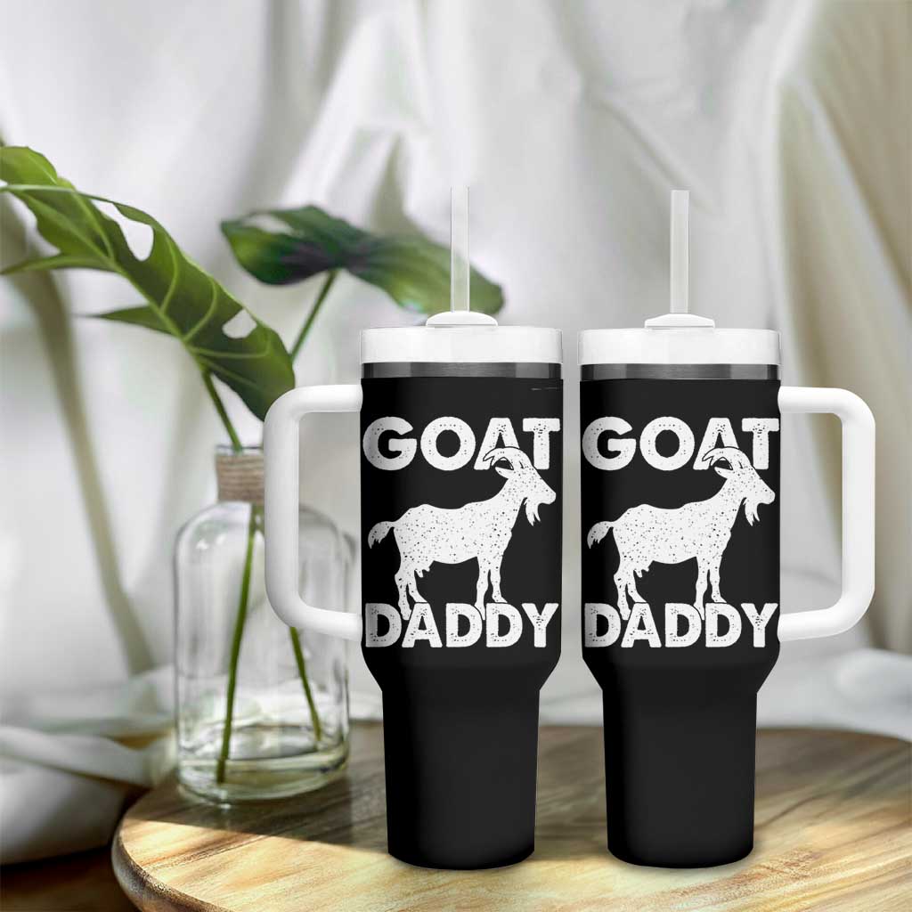Goat Daddy Tumbler With Handle Funny Fathers Day Presents For Goat Dad