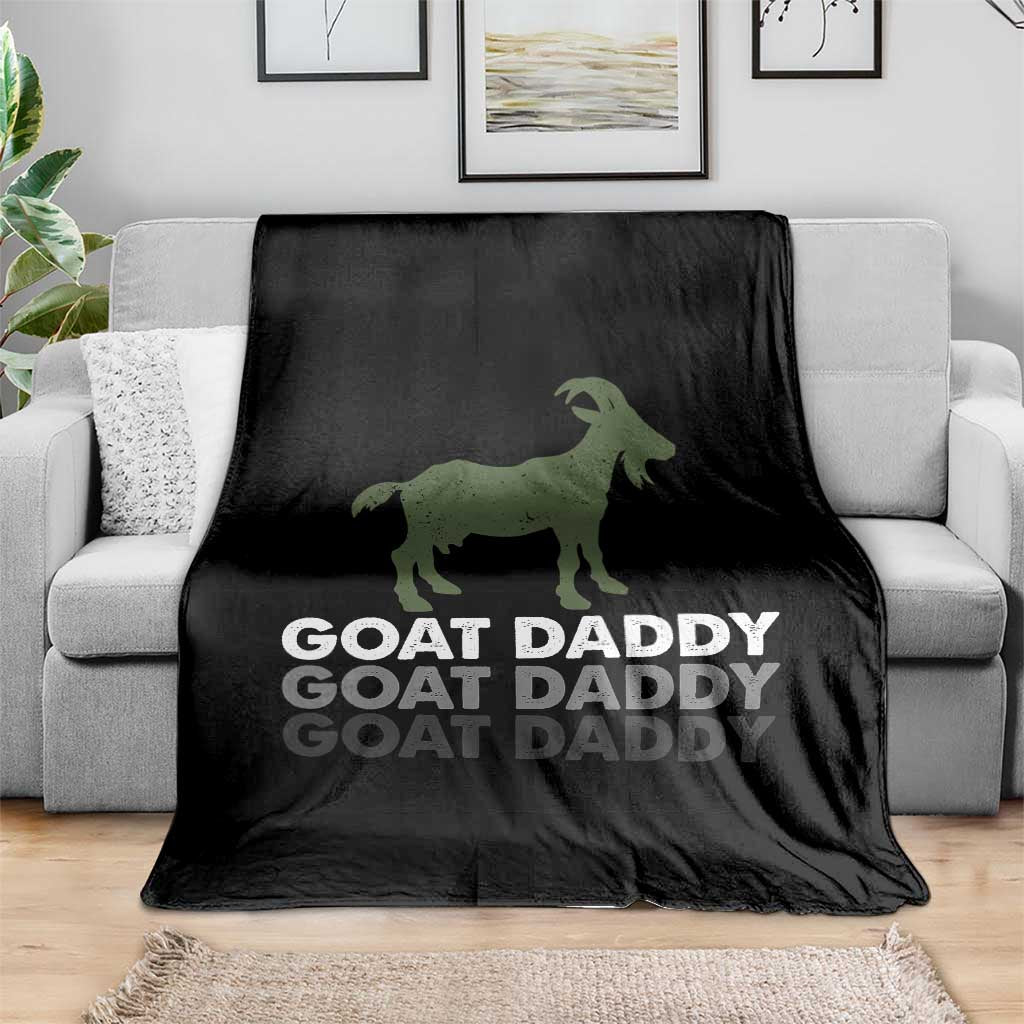 Funny Dad Throw Blanket Funny Goat Daddy Fathers Day Presents For Goat Lovers