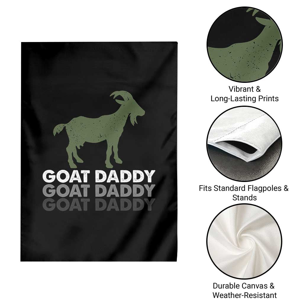 Funny Dad Garden Flag Funny Goat Daddy Fathers Day Presents For Goat Lovers