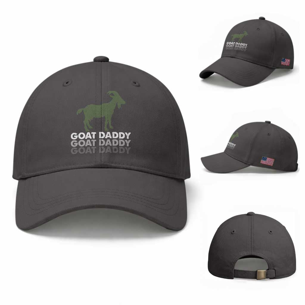 Funny Dad Baseball Cap Funny Goat Daddy Fathers Day Presents For Goat Lovers