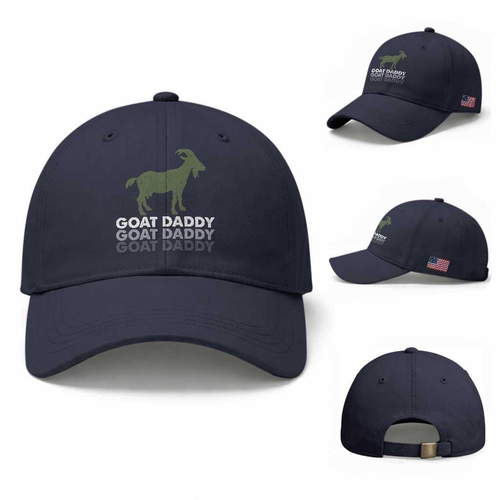 Funny Dad Baseball Cap Funny Goat Daddy Fathers Day Presents For Goat Lovers