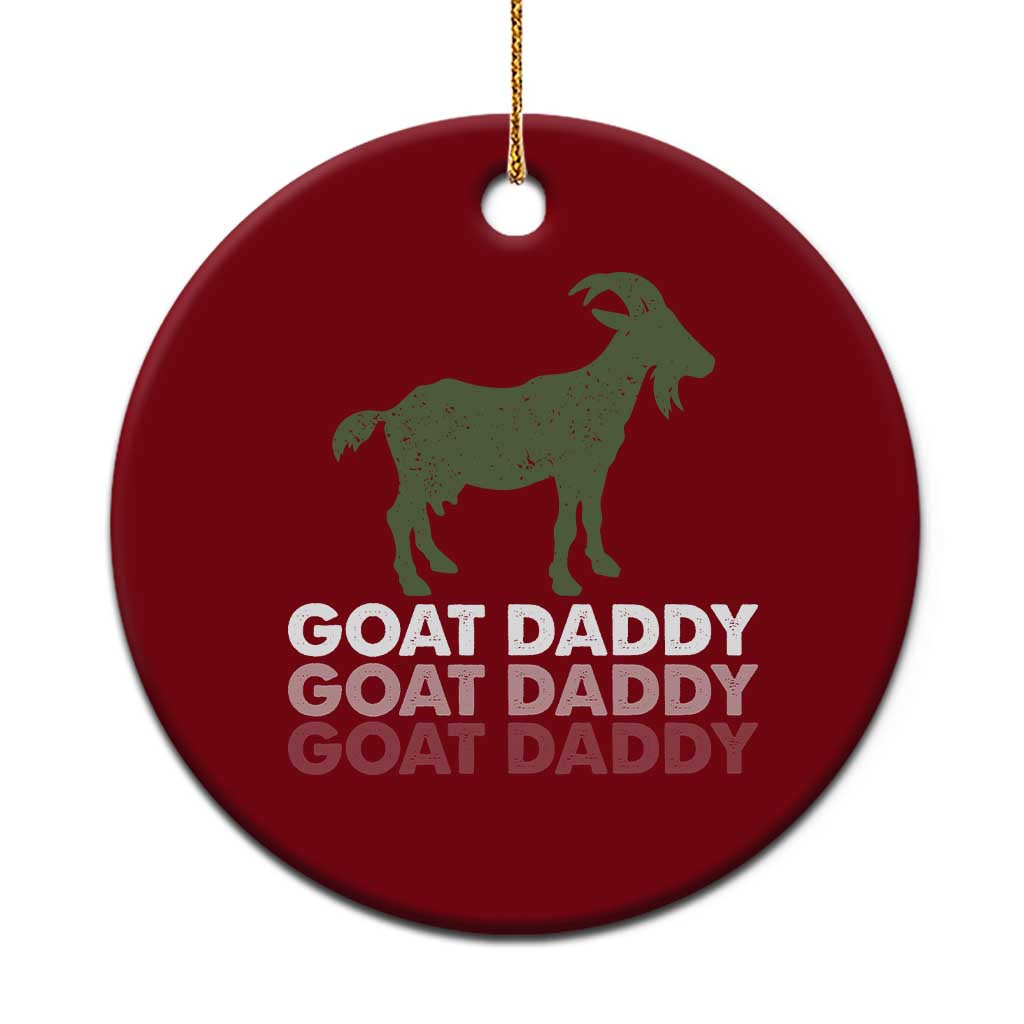 Funny Dad Ceramic Ornament Funny Goat Daddy Fathers Day Presents For Goat Lovers