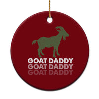 Funny Dad Ceramic Ornament Funny Goat Daddy Fathers Day Presents For Goat Lovers