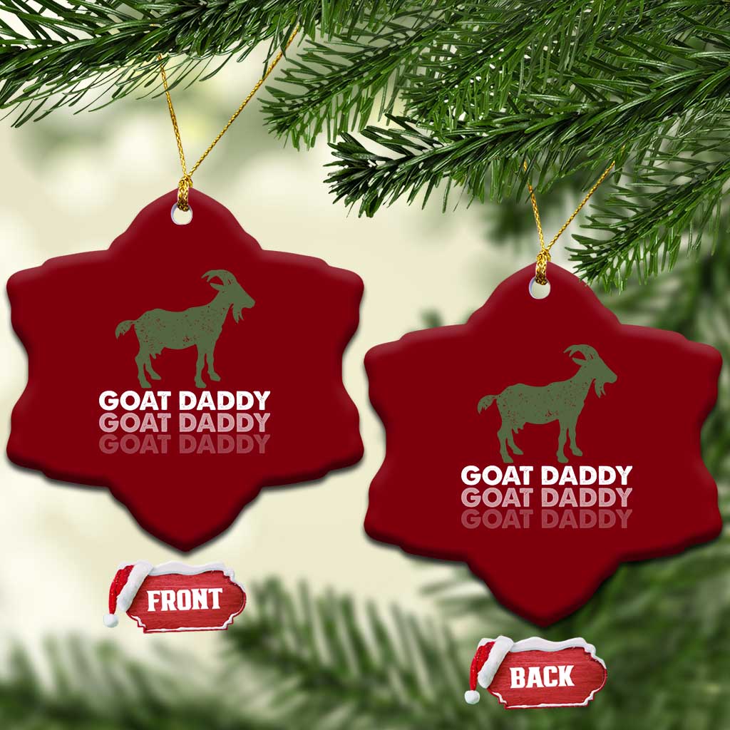 Funny Dad Ceramic Ornament Funny Goat Daddy Fathers Day Presents For Goat Lovers