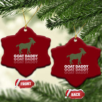 Funny Dad Ceramic Ornament Funny Goat Daddy Fathers Day Presents For Goat Lovers