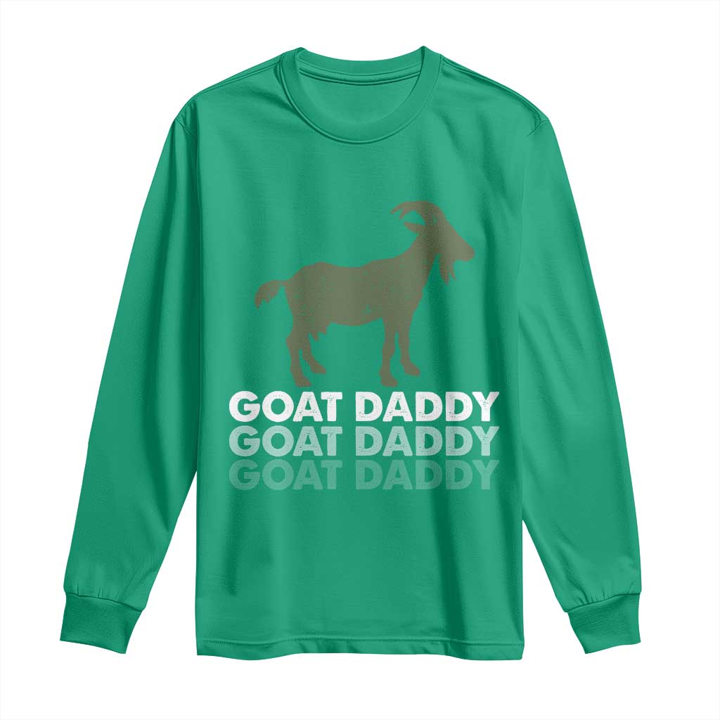 Funny Dad Long Sleeve Shirt Funny Goat Daddy Fathers Day Presents For Goat Lovers