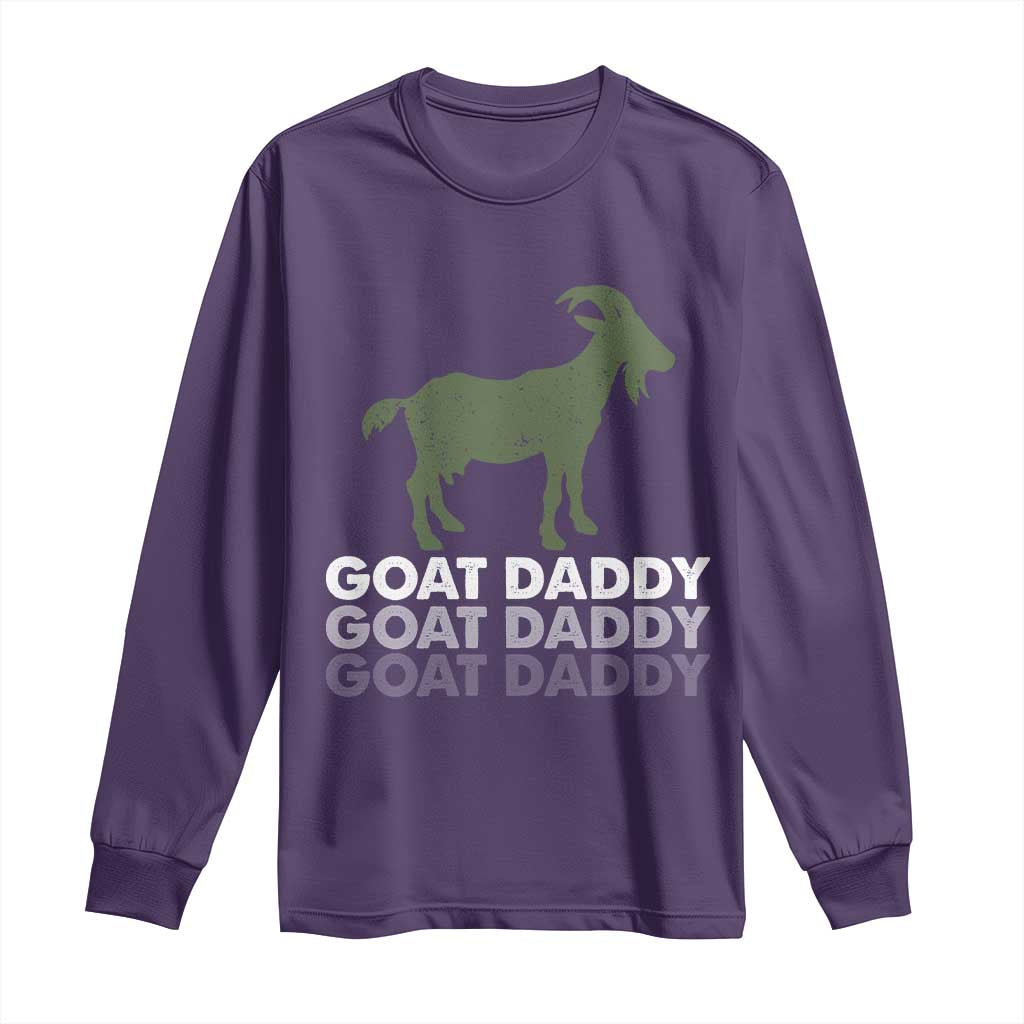 Funny Dad Long Sleeve Shirt Funny Goat Daddy Fathers Day Presents For Goat Lovers