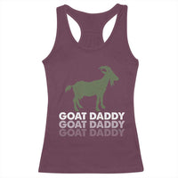 Funny Dad Racerback Tank Top Funny Goat Daddy Fathers Day Presents For Goat Lovers
