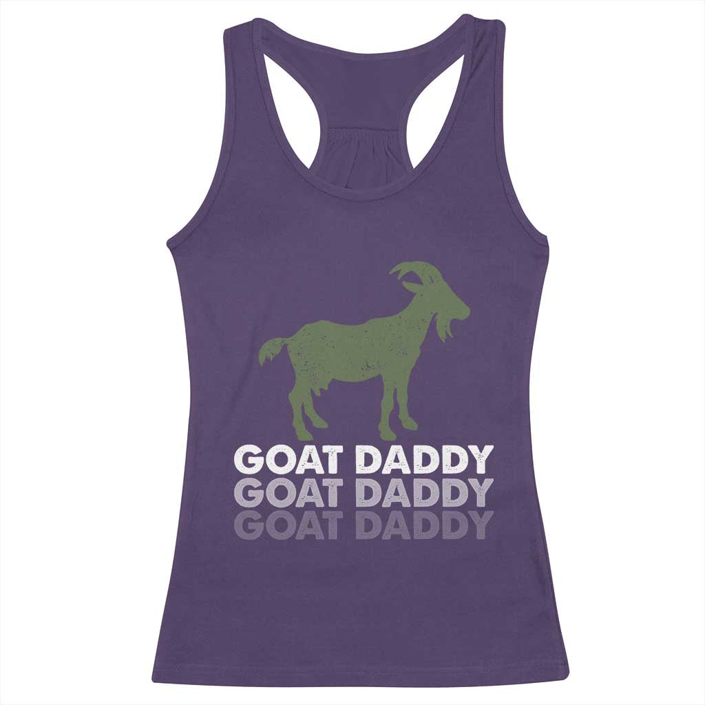 Funny Dad Racerback Tank Top Funny Goat Daddy Fathers Day Presents For Goat Lovers