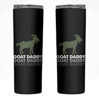 Funny Dad Skinny Tumbler Funny Goat Daddy Fathers Day Presents For Goat Lovers