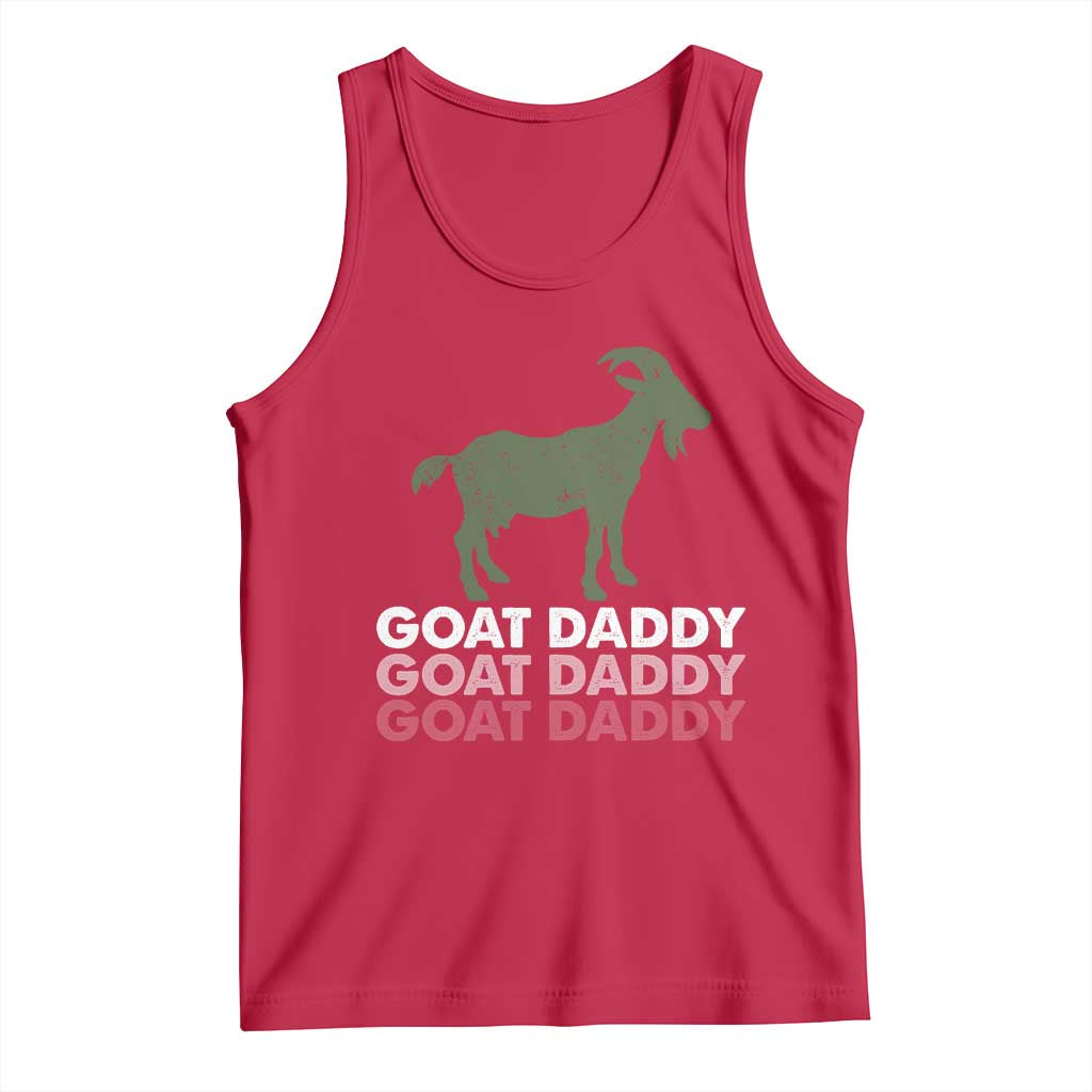 Funny Dad Tank Top Funny Goat Daddy Fathers Day Presents For Goat Lovers