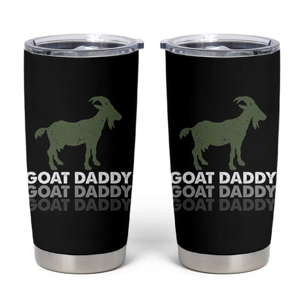 Funny Dad Tumbler Cup Funny Goat Daddy Fathers Day Presents For Goat Lovers