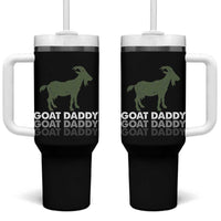 Funny Dad Tumbler With Handle Funny Goat Daddy Fathers Day Presents For Goat Lovers
