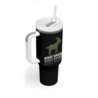 Funny Dad Tumbler With Handle Funny Goat Daddy Fathers Day Presents For Goat Lovers