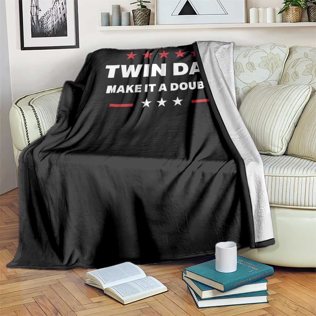 Retro Twin Dad Throw Blanket Make It A Double Fathers Day