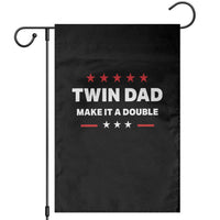 Retro Twin Dad Garden Flag Make It A Double Fathers Day
