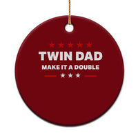 Retro Twin Dad Ceramic Ornament Make It A Double Fathers Day