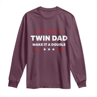 Retro Twin Dad Long Sleeve Shirt Make It A Double Fathers Day