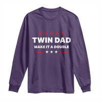 Retro Twin Dad Long Sleeve Shirt Make It A Double Fathers Day