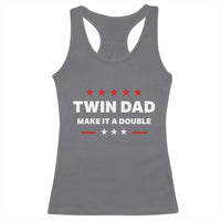 Retro Twin Dad Racerback Tank Top Make It A Double Fathers Day
