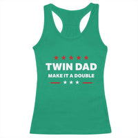 Retro Twin Dad Racerback Tank Top Make It A Double Fathers Day