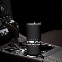 Retro Twin Dad Skinny Tumbler Make It A Double Fathers Day