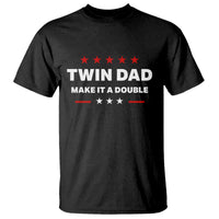 Retro Twin Dad T Shirt Make It A Double Fathers Day