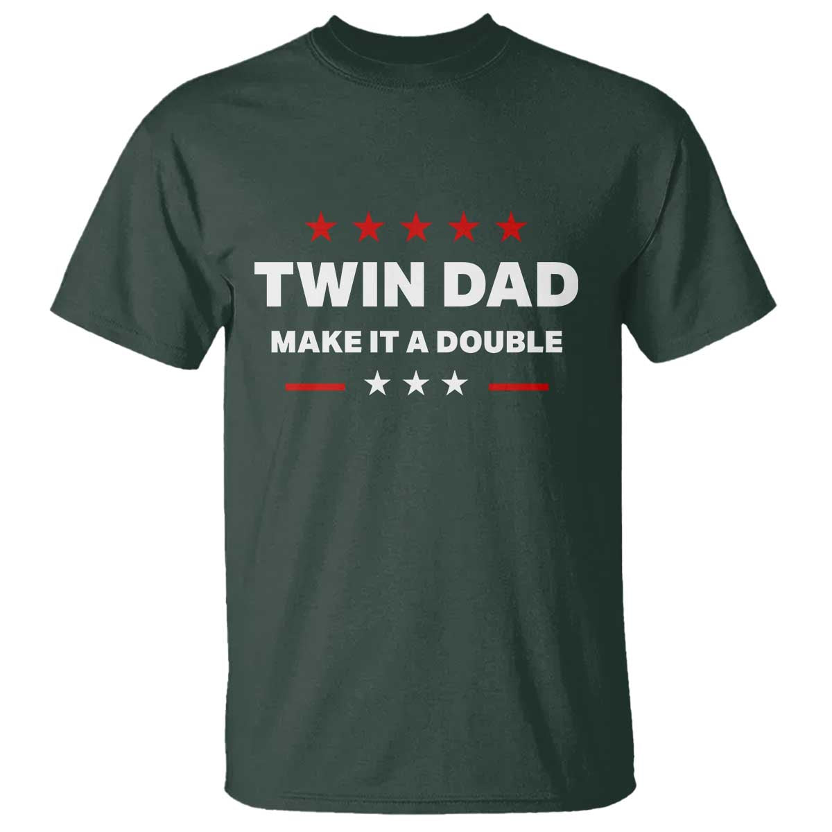 Retro Twin Dad T Shirt Make It A Double Fathers Day