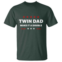 Retro Twin Dad T Shirt Make It A Double Fathers Day