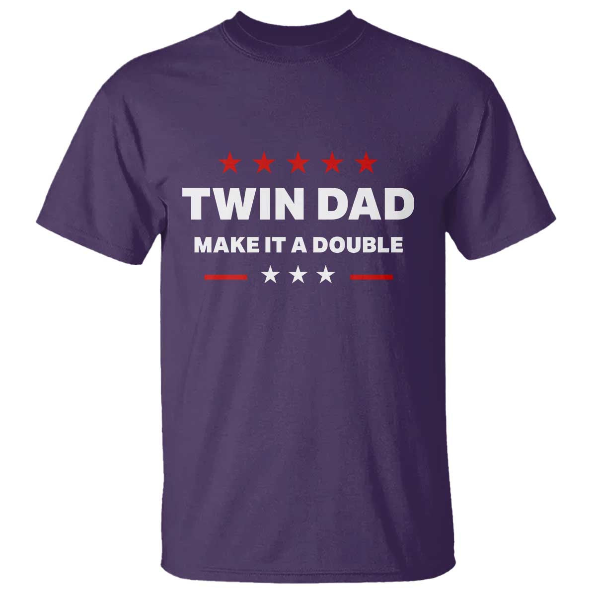 Retro Twin Dad T Shirt Make It A Double Fathers Day