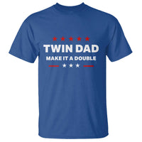 Retro Twin Dad T Shirt Make It A Double Fathers Day