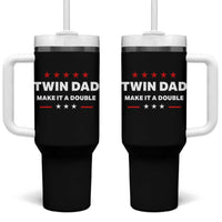 Retro Twin Dad Tumbler With Handle Make It A Double Fathers Day
