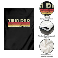 Retro Twin Dad Garden Flag Make It A Double Vintage Cool 70s 80s Style Sunset