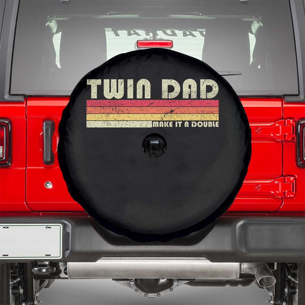 Retro Twin Dad Spare Tire Cover Make It A Double Vintage Cool 70s 80s Style Sunset