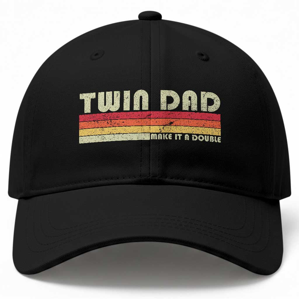 Retro Twin Dad Baseball Cap Make It A Double Vintage Cool 70s 80s Style Sunset