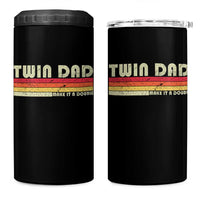 Retro Twin Dad 4 in 1 Can Cooler Tumbler Make It A Double Vintage Cool 70s 80s Style Sunset