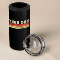 Retro Twin Dad 4 in 1 Can Cooler Tumbler Make It A Double Vintage Cool 70s 80s Style Sunset
