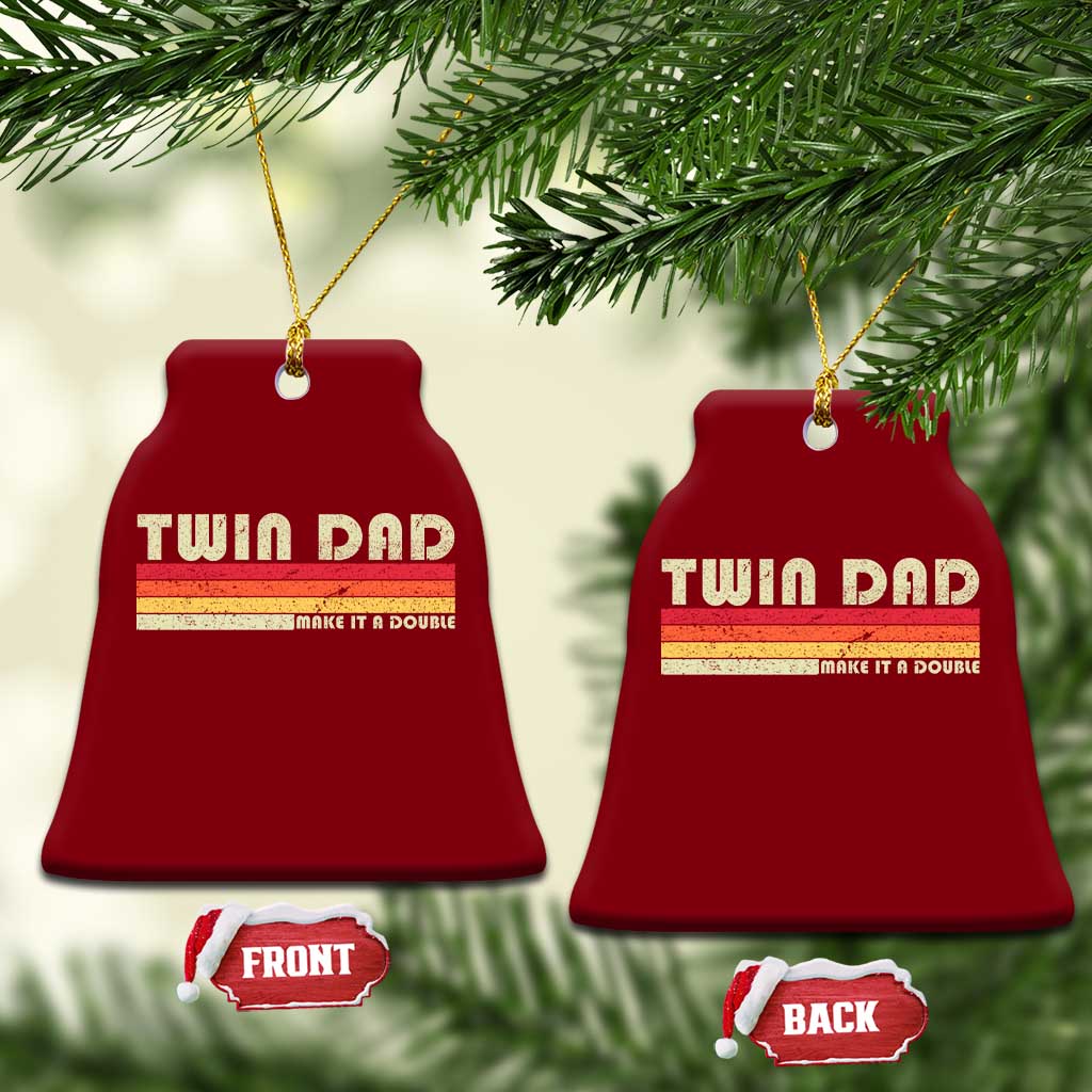 Retro Twin Dad Ceramic Ornament Make It A Double Vintage Cool 70s 80s Style Sunset