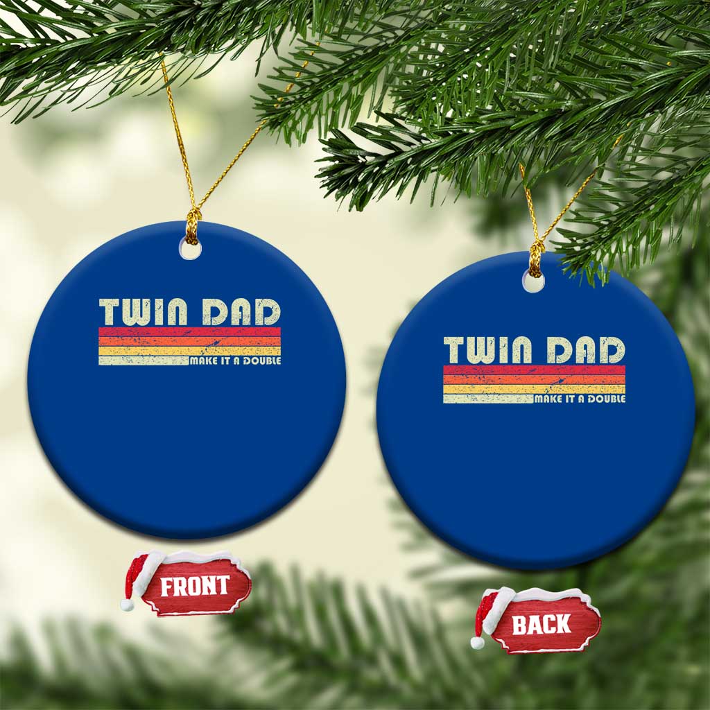 Retro Twin Dad Ceramic Ornament Make It A Double Vintage Cool 70s 80s Style Sunset