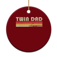 Retro Twin Dad Ceramic Ornament Make It A Double Vintage Cool 70s 80s Style Sunset