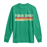 Retro Twin Dad Long Sleeve Shirt Make It A Double Vintage Cool 70s 80s Style Sunset