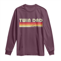 Retro Twin Dad Long Sleeve Shirt Make It A Double Vintage Cool 70s 80s Style Sunset