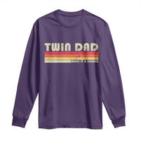 Retro Twin Dad Long Sleeve Shirt Make It A Double Vintage Cool 70s 80s Style Sunset