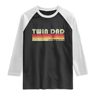 Retro Twin Dad Raglan Shirt Make It A Double Vintage Cool 70s 80s Style Sunset