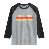 Retro Twin Dad Raglan Shirt Make It A Double Vintage Cool 70s 80s Style Sunset