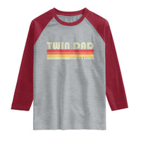 Retro Twin Dad Raglan Shirt Make It A Double Vintage Cool 70s 80s Style Sunset