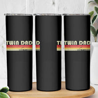 Retro Twin Dad Skinny Tumbler Make It A Double Vintage Cool 70s 80s Style Sunset