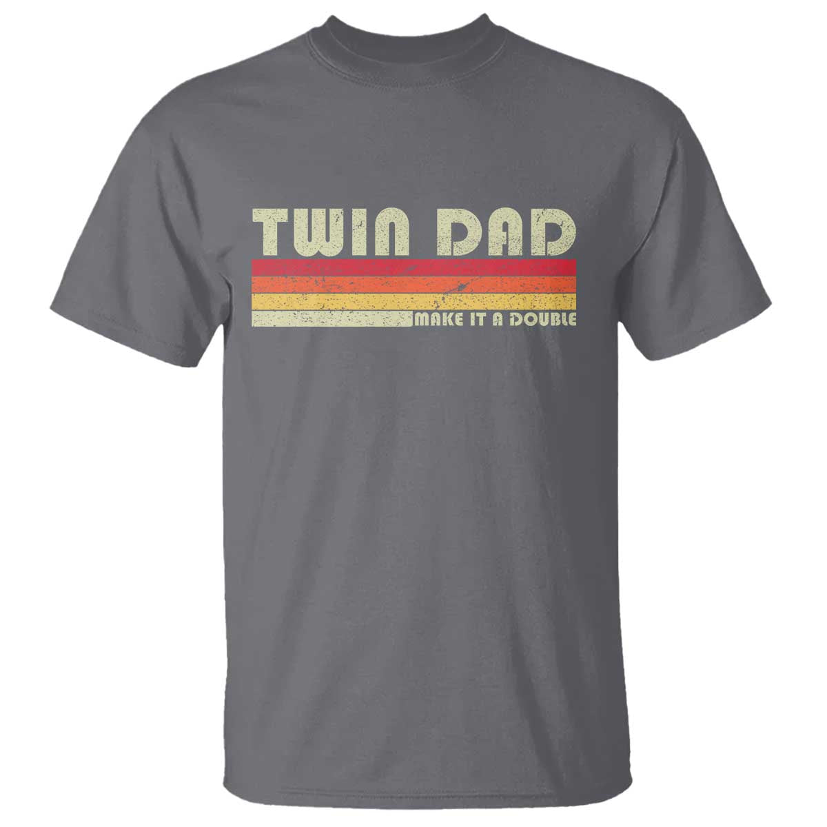 Retro Twin Dad T Shirt Make It A Double Vintage Cool 70s 80s Style Sunset